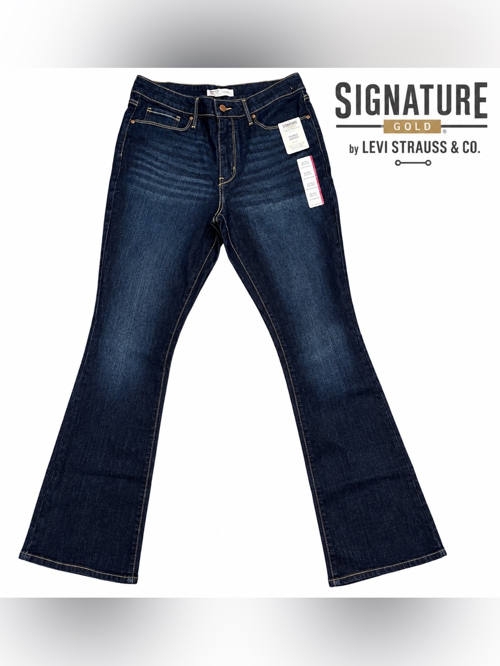 Signature Gold Levi Strauss Women’s Mid Rise Bootcut Jeans W30 L32 10M NWT